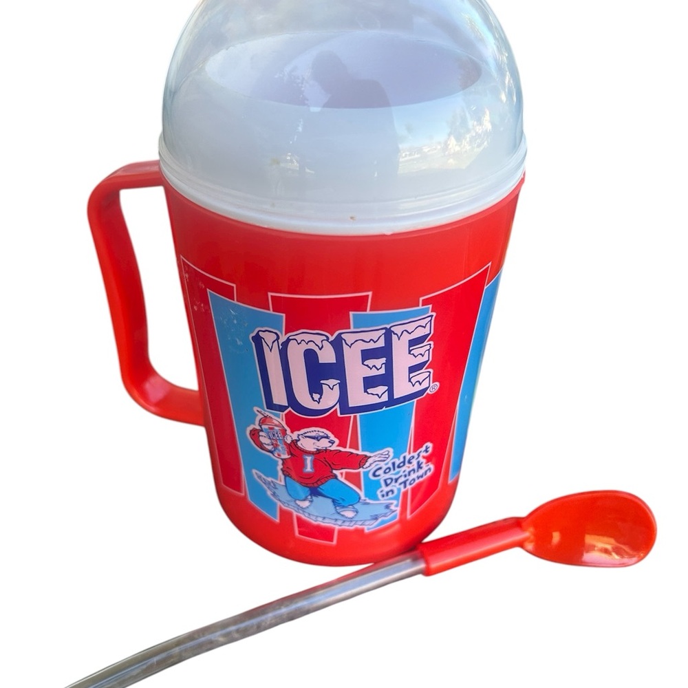 Icee Red and Blue Party Mug with Spoon